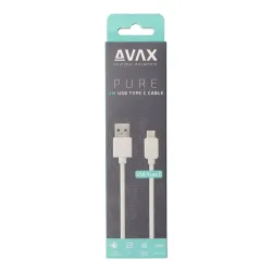 Avax USB-A to Type-C cable 2m White