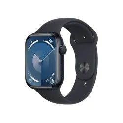 Apple Watch Series 9 (45mm) aluminium ház okosóra fekete (Midnight) + fekete sportszíj