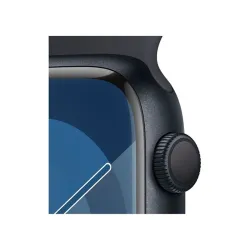 Apple Watch Series 9 (45mm) aluminium ház okosóra fekete (Midnight) + fekete sportszíj