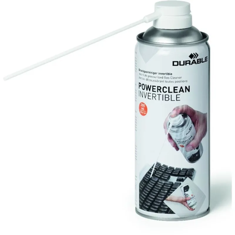 Durable POWERCLEAN INVERTIBLE 200 sűrített levegő spray Durable POWERCLEAN INVERTIBLE 200 sűrített levegő spray