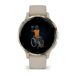 Garmin Venu 3S okosóra francia szürke-krémarany, szilikon szíjjal (010-02785-02)