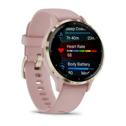 Garmin Venu 3S okosóra rózsa krémarany, szilikon szíjjal (010-02785-03)