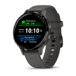 Venu 3S grey, grey frame, silicone band