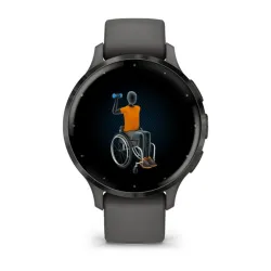 Venu 3S grey, grey frame, silicone band