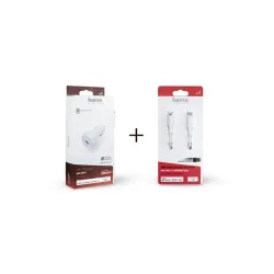 Hama Autós töltő (18W) + Lightning USB type-C adapter White