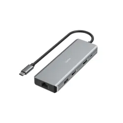 HAMA 00200142, FIC USB 3.1 TYPE-C,9IN1 DOKK. ADAPTER(4XUSB3.1, 2XHDMI, LAN, USB-C, PD)