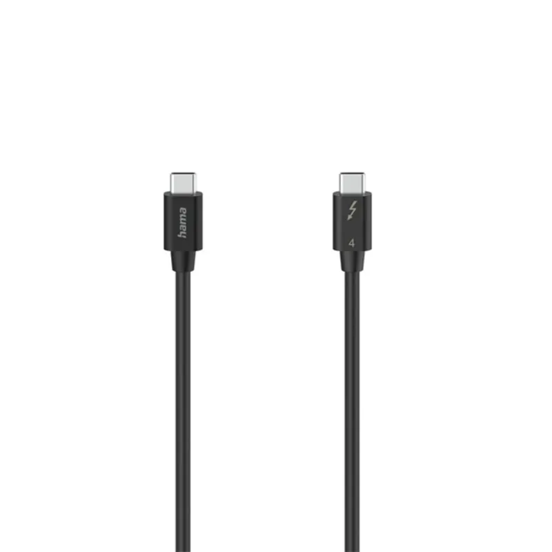 Hama Thunderbolt4 Kábel 40Gbit/s, 8K, 5A, 100W 0,8m Black Hama Thunderbolt4 Kábel 40Gbit/s, 8K, 5A, 100W 0,8m Black