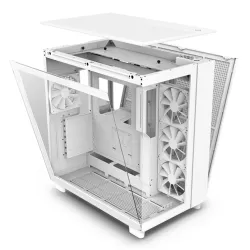 NZXT PC case H9 Flow Midi tower window white