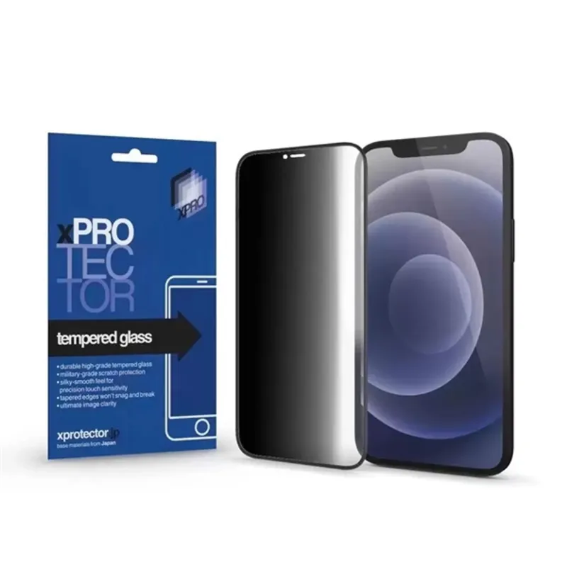 XPRO 128856 iPhone 15 Plus Tempered Glass 0.33 Full 3D FG PRIVACY üveg kijelzővédő fólia XPRO 128856 iPhone 15 Plus Tempered Glass 0.33 Full 3D FG PRIVACY üveg kijelzővédő fólia