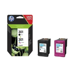 HP N9J72AE 2 darabos tintapatron fekete/háromszínű (301)