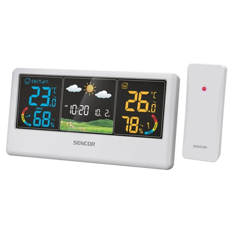 Sencor SWS 4100 W színes kijelzős fehér időjárás állomás Sencor SWS 4100 W színes kijelzős fehér időjárás állomás