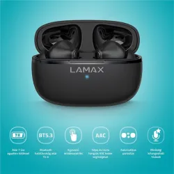 Lamax Clips1 Play True Wireless fülhallgató headset fekete