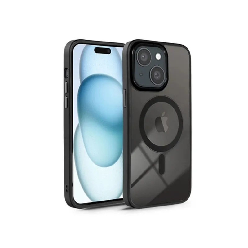 Haffner PT-6835 Apple iPhone 15 Plus Edge Mag Cover fekete/átlátszó szilikon hátlap Haffner PT-6835 Apple iPhone 15 Plus Edge Mag Cover fekete/átlátszó szilikon hátlap