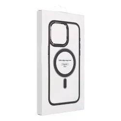 Haffner PT-6835 Apple iPhone 15 Plus Edge Mag Cover fekete/átlátszó szilikon hátlap
