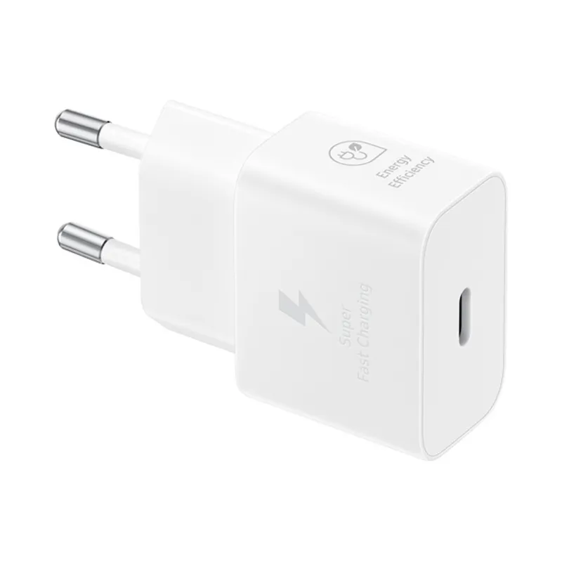 SAMSUNG hálózati töltő Type-C aljzat 25W, PD gyorstöltő + Type-C kábel, FEHÉR SAMSUNG hálózati töltő Type-C aljzat 25W, PD gyorstöltő + Type-C kábel, FEHÉR