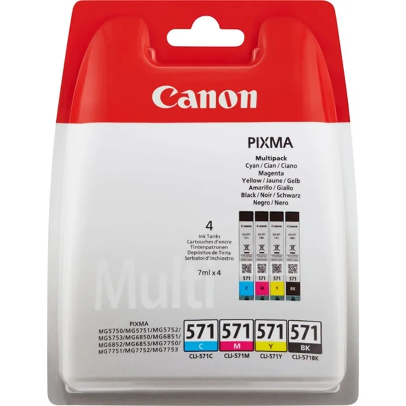 Patron Canon CLI-571 tintapatron Multipack 4x7 ml Patron Canon CLI-571 tintapatron Multipack 4x7 ml