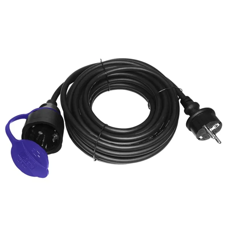 Virone 321592 H07RN-F 3x1,5mm2 IP44 16A 250V 3500W fekete gumi 20m csapfedeles kültéri hosszabbító Virone 321592 H07RN-F 3x1,5mm2 IP44 16A 250V 3500W fekete gumi 20m csapfedeles kültéri hosszabbító
