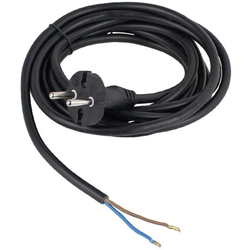 Anco 321656 H05RR-F 10A 250V 2x1.0 mm2 3m fekete szerelhető gumi flexo kábel dugvillával Anco 321656 H05RR-F 10A 250V 2x1.0 mm2 3m fekete szerelhető gumi flexo kábel dugvillával