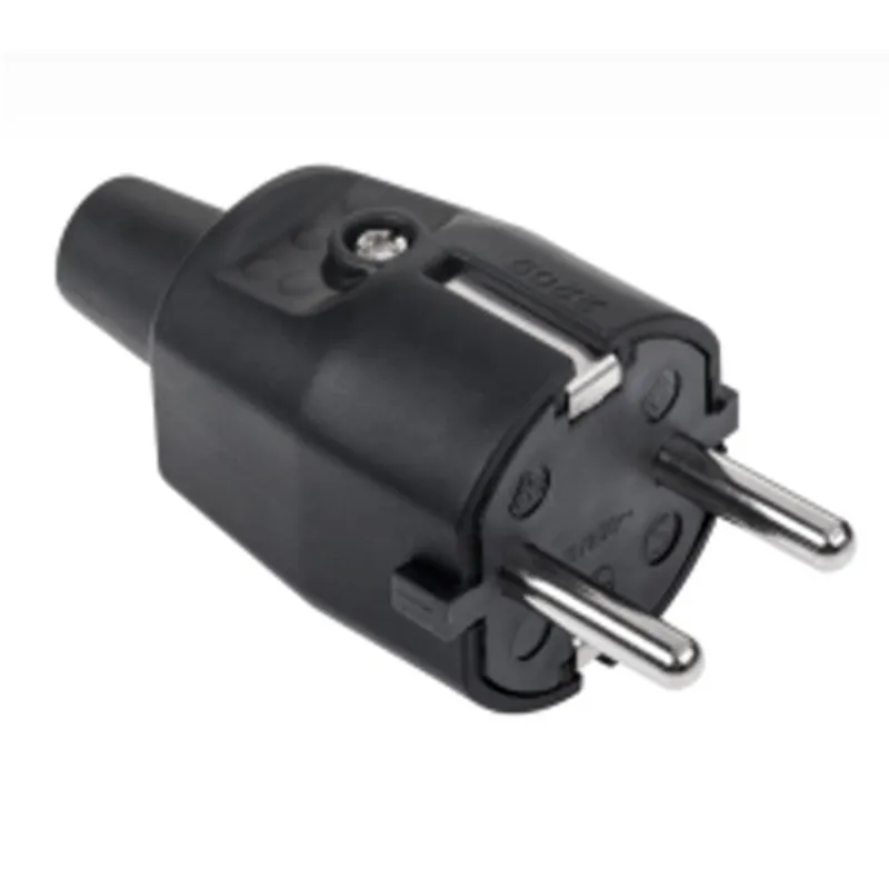 Anco 321217 vezeték védővel 16A 250V IP44 fekete földelt gumirozott dugó Anco 321217 vezeték védővel 16A 250V IP44 fekete földelt gumirozott dugó