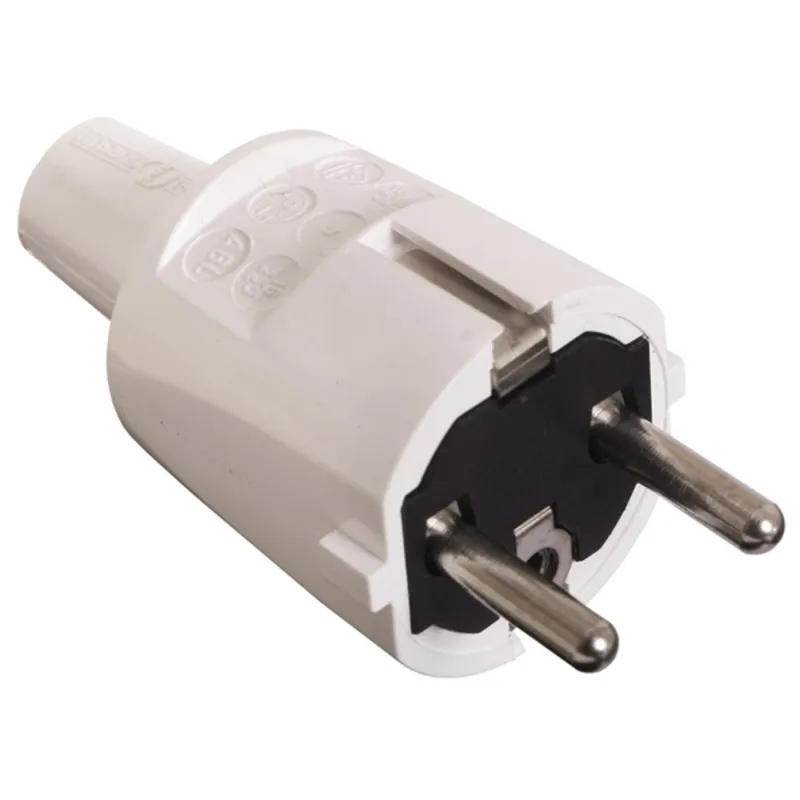 Anco 321399 16A 250V IP20 fehér földelt PVC dugó vezeték védővel Anco 321399 16A 250V IP20 fehér földelt PVC dugó vezeték védővel