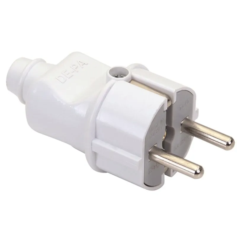 Anco 321723 16A 250V fehér földelt dugó középső bevezetéssel Anco 321723 16A 250V fehér földelt dugó középső bevezetéssel