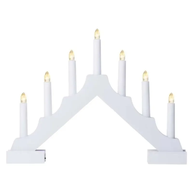 Emos DCAW12 29 cm 2x AA beltéri meleg fehér időzítős fa fehér LED gyertyatartó Emos DCAW12 29 cm 2x AA beltéri meleg fehér időzítős fa fehér LED gyertyatartó