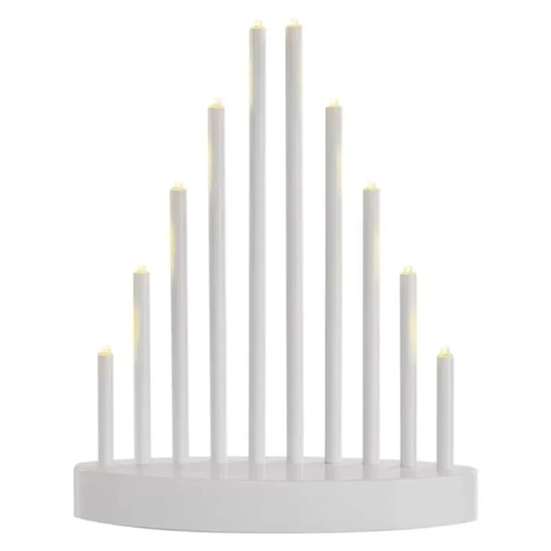 Emos DCAW01 24,5 cm 3x AA beltéri meleg fehér időzítős fehér LED gyertyatartó Emos DCAW01 24,5 cm 3x AA beltéri meleg fehér időzítős fehér LED gyertyatartó