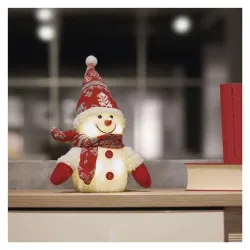 Emos DCFW04 25 cm 3x AA beltéri meleg fehér időzítős LED karácsonyi világító hóember