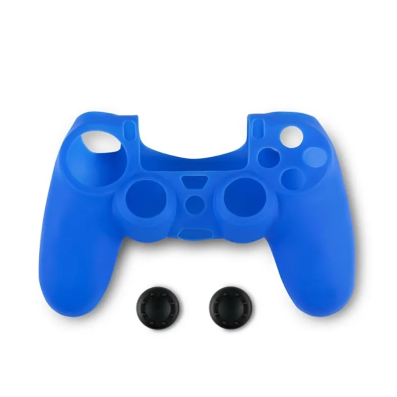 Spartan Gear 2808145 PS4 kontroller szilikon skin kék + thumb grips Spartan Gear 2808145 PS4 kontroller szilikon skin kék + thumb grips