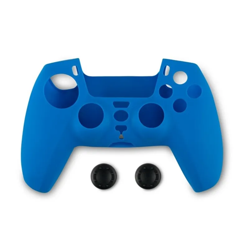 Spartan Gear 2808148 PS5 kontroller szilikon skin kék + thumb grips Spartan Gear 2808148 PS5 kontroller szilikon skin kék + thumb grips