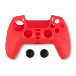 Spartan Gear 2808149 PS5 kontroller szilikon skin piros + thumb grips
