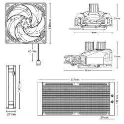 Arctic Liquid Freezer II 280 univerzális CPU vízhűtés (ACFRE00066B)