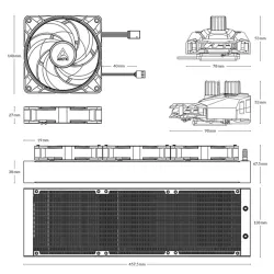 Arctic Liquid Freezer II 420 A-RGB univerzális CPU vízhűtés (ACFRE00109A)