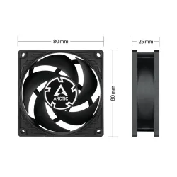 Arctic P8 Max 80mm fekete ventilátor