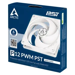 COOLER ARCTIC P12 - White/transparent (PWM, PST)