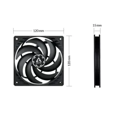 Arctic P12 Slim PWM PST ház hűtő ventilátor 12cm fekete (ACFAN00187A)