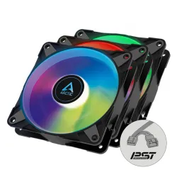 ARCTIC COOLING Rendszerhűtő Ventilátor Arctic P12 PWM, PST A-RGB, 12cm (3 db-os kivitel)
