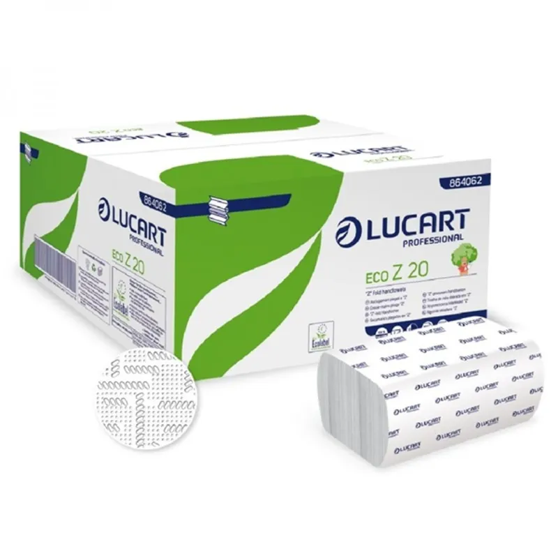 Lucart Eco 2 rétegű 15csomag Z20 hajtogatott kéztörlő Lucart Eco 2 rétegű 15csomag Z20 hajtogatott kéztörlő