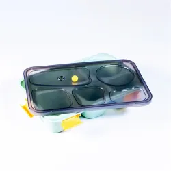 Iris KT-004-GR 5 rekeszes műanyag ételhordó doboz zöld
