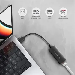 Adapter Axagon ADE-AR USB-A Gigabit Network Fekete
