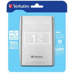 Verbatim Store n Go 1TB USB-A 3.0 2,5" külső HDD ezüst