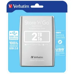Verbatim 53189 Store`n`Go 2,5" 2TB USB 3.0 ezüst külső winchester