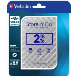 2TB Verbatim 2.5" Store 'n' Go Gen2 USB 3.0 külső winchester ezüst (53198)