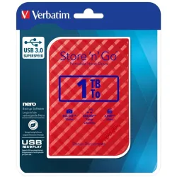 1TB Verbatim 2.5" Store 'n' Go Gen2 USB 3.0 külső winchester piros (53203)