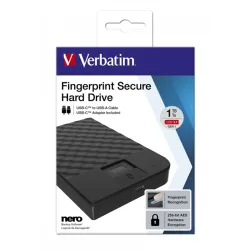 Verbatim Fingerprint Secure 1TB USB3.1 Gen1 2,5" külső HDD fekete
