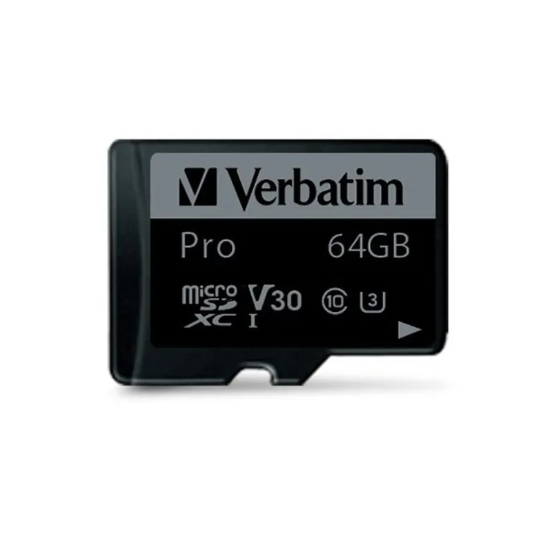 Verbatim 47042 SDXC 64GB Pro U3 Class 10 micro memóriakártya + adapter Verbatim 47042 SDXC 64GB Pro U3 Class 10 micro memóriakártya + adapter