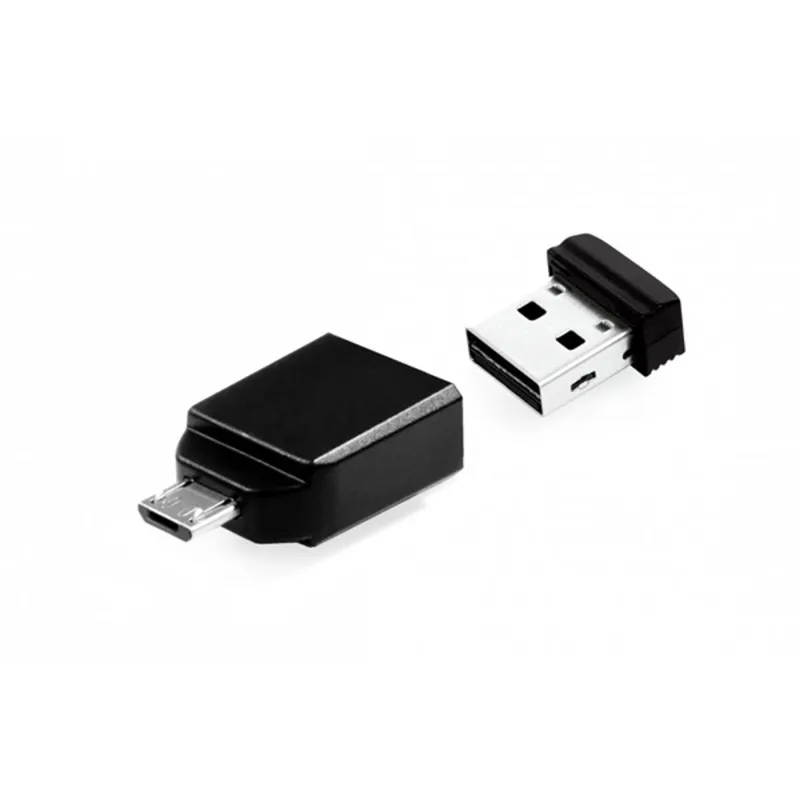 Verbatim 16GB NANO USB Drive with Micro USB (OTG) Adapter Black Verbatim 16GB NANO USB Drive with Micro USB (OTG) Adapter Black