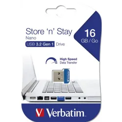 VERBATIM Pendrive, 16GB, USB 3.0, 80/25MB/sec, "NANO STORE ´N´ STAY"