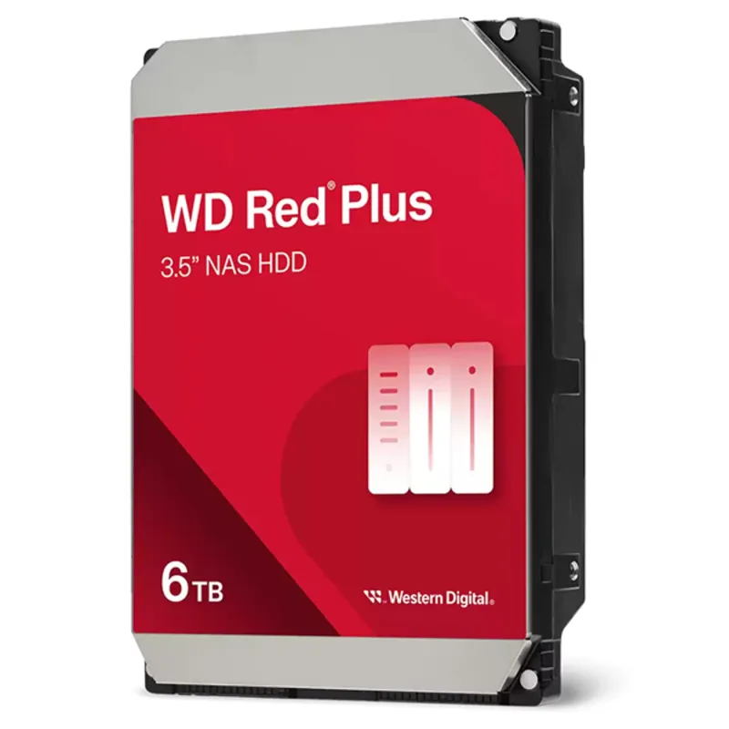 WESTERN DIGITAL 3.5" HDD SATA-III 6TB 5400rpm 256MB Cache, CAVIAR Red Plus WESTERN DIGITAL 3.5" HDD SATA-III 6TB 5400rpm 256MB Cache, CAVIAR Red Plus