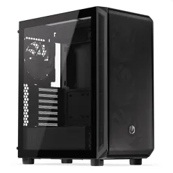 Endorfy Számítógépház - Arx 500 ARGB (ATX /micro ATX/ITX, 1xUSB-C, 2xUSB3.0, 4x14cm LED ventilátor, ablakos, fekete)